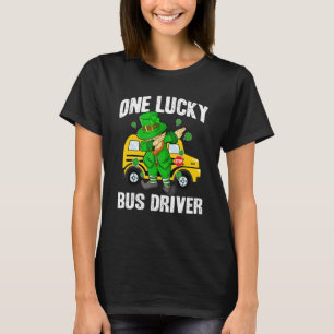 One Lucky Bus Driver St Patricks Day Dabbing Lepre T-Shirt