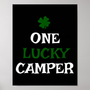 One Lucky Camper St. Patrick's Day Irish Camping  Poster