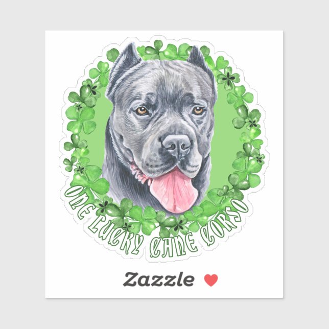 One Lucky Cane Corso Funny St. Patrick Dog  (Sheet)