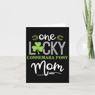 One Lucky Connemara Pony Horse Mom Irish Horseback Card