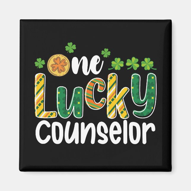 One Lucky Counsellor School St Patrick's Day Magnet (Front)