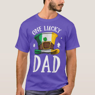 One Lucky Dad Ireland Flag St Patrick's Day Shamro T-Shirt
