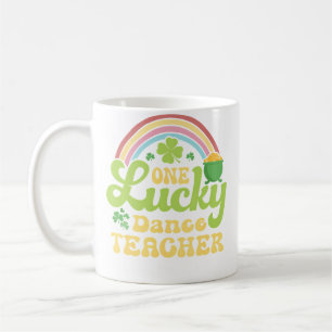 One Lucky Dance Teacher St Patricks Day Rainbow Cl Coffee Mug