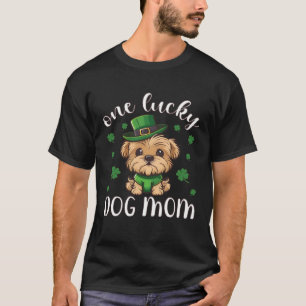 One Lucky Dog Mom Yorkshire Terrier St Patricks Da T-Shirt