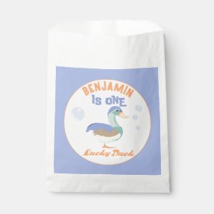 One Lucky Duck &  Bubbles First Birthday Pastel  Favour Bag