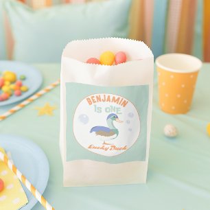 One Lucky Duck & Bubbles First Birthday Pastel Favour Bag