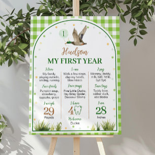 One Lucky Duck  First Year Milestone Poster