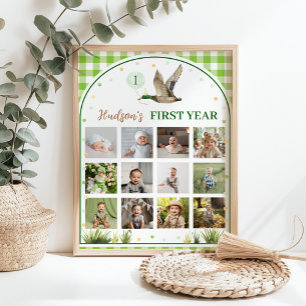 One Lucky Duck First Year Photo Milestone Poster