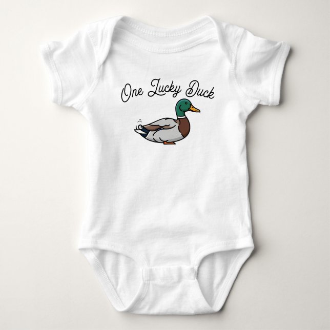 One Lucky Duck mallard bodysuit (Front)
