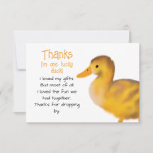 One Lucky Duck Thank You Card