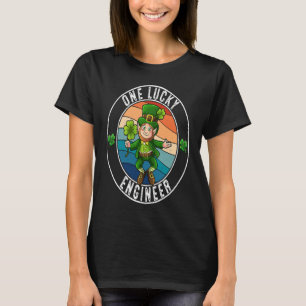 One Lucky Engineer Leprechaun Irish St Patricks T-Shirt