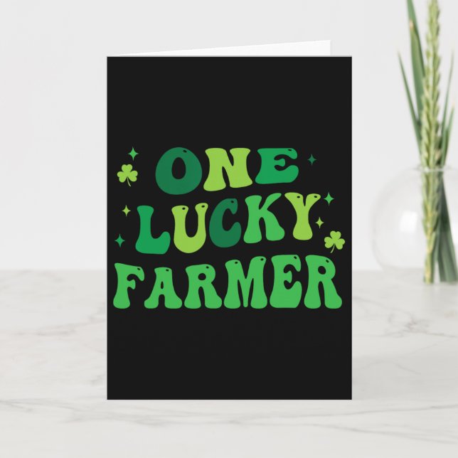 One Lucky Farmer Funny St. Patrick's Day  Card (Front)