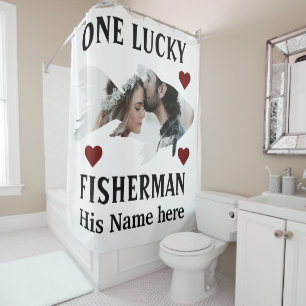 One lucky fisherman matching couple fish photo