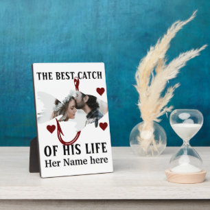 One lucky fisherman matching couple fish photo plaque