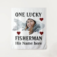 One lucky fisherman matching couple fish photo