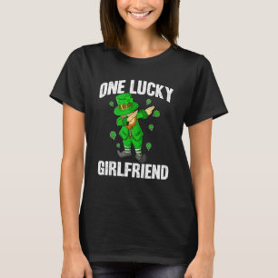 One Lucky Girlfriend St Patricks Day Dabbing Lepre T-Shirt