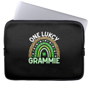 One Lucky Grammie Leopard Rainbow Saint Patrick's Laptop Sleeve
