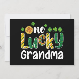 One Lucky Grandma Matching Family St Patrick's Day Invitation