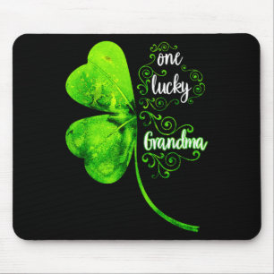 One Lucky Grandma Shamrock Grandma St Patricks Day Mouse Pad