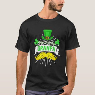 One Lucky Grandpa Beard Leprechaun Irish St Patric T-Shirt