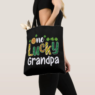 One Lucky Grandpa Matching Family St Patrick's Day Tote Bag