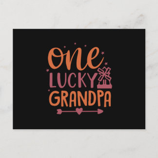 One Lucky Grandpa Postcard