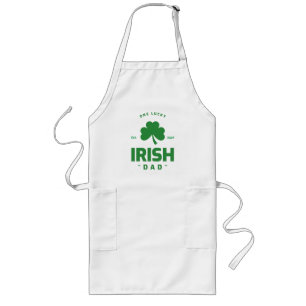 One Lucky Irish Dad Long Apron