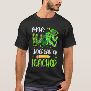 One Lucky Kindergarten Teacher Pencil St Patricks T-Shirt