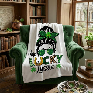 One Lucky Lassie Fleece Blanket