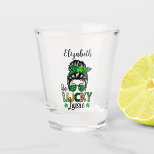 One Lucky Lassie Shot Glass