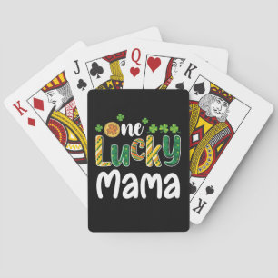 One Lucky Mama Matching Family St Patrick's Day Playing Cards