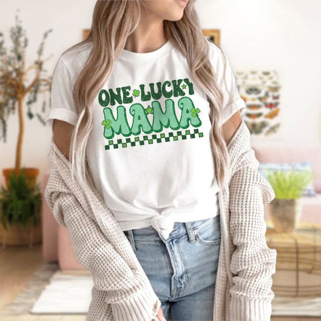 One Lucky Mama St Patricks Day , St Pattys Day T-Shirt (Creator Uploaded)
