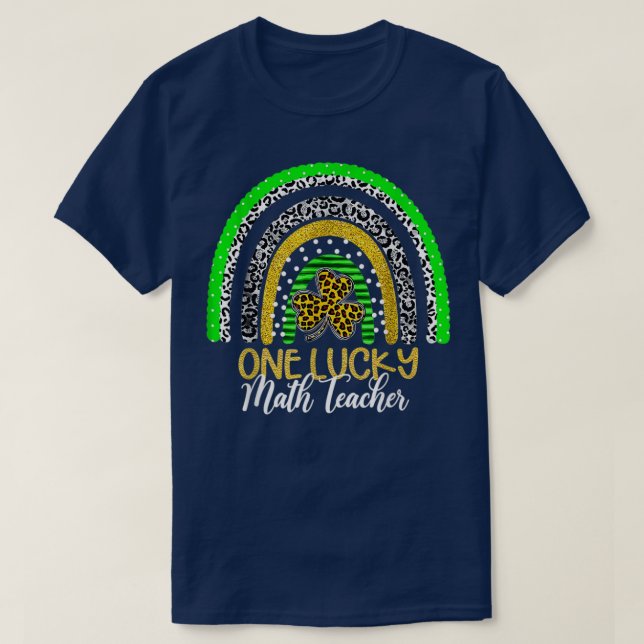 One Lucky Math Teacher 17 T-Shirt (Design Front)