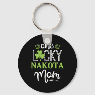 One Lucky Nakota Horse Mom Irish Horseback Riding  Keychain
