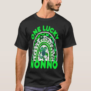 One Lucky Nonno Good Luck Green Rainbow Shamrock L T-Shirt