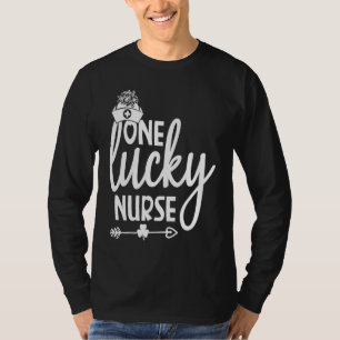 One Lucky Nurse Scrub RN ICU ER Cute St Patricks D T-Shirt