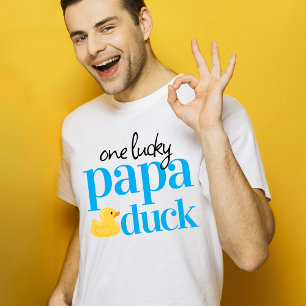 One Lucky Papa Duck 1st Birthday Celebration T-Shirt