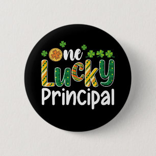 One Lucky Principal School St Patrick's Day 2 Inch Round Button