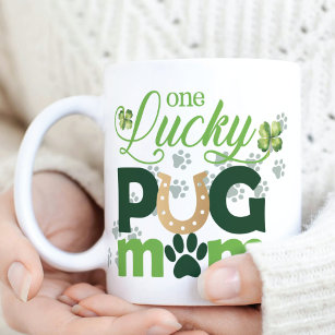 One Lucky Pug Mom St. Patrick's Day Photo Coffee Mug