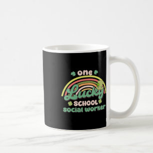 One Lucky School Social Worker St Patricks Day Gro Coffee Mug