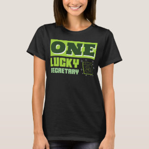 One Lucky Secretary St. Patrick's Day Receptionist T-Shirt