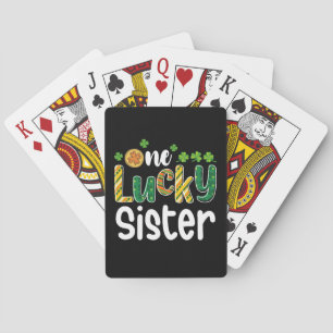 One Lucky Sister Matching Family St Patrick's Day Playing Cards