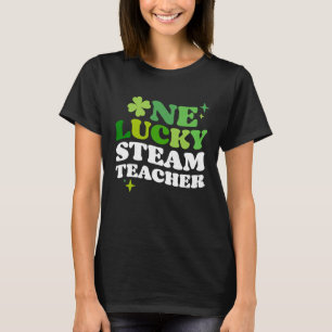 One Lucky STEAM Teacher Irish C St Patrick's Day T-Shirt