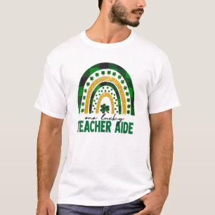 One Lucky Teacher Aide Rainbow St Patricks Day Sha T-Shirt