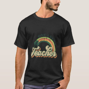 One Lucky Teacher C Rainbow Green T-Shirt