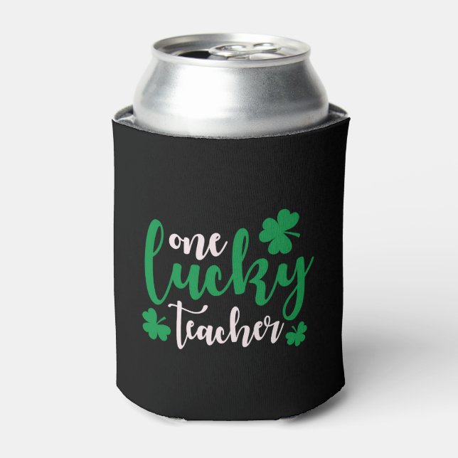 One Lucky Teacher Educator St Patrick'S Day Can Cooler (Can Front)