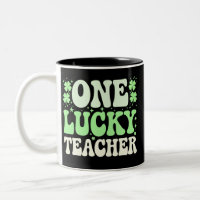 One Lucky Teacher Groovy Retro Teacher St Patricks