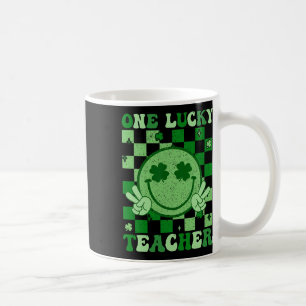 One Lucky Teacher Groovy Smile St Patricks Day Tea Coffee Mug