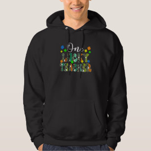 One Lucky Teacher Leopard Print Cute Shamrock C Hoodie