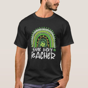 One Lucky Teacher Rainbow Happy St Patricku2019s D T-Shirt